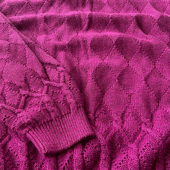 EATONS PETITE    VINTAGE    Hot Pink sweater  size LARGE RETIRED - Picture 9 of 10